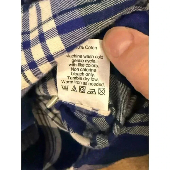 J. Crew Women's Plaid Flannel Button-Up Shirt Blue Size Small. Casual Warm - Picture 5 of 6